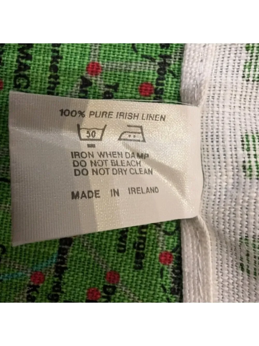 Vintage Ulster Irish Linen Tea Towel Wall Hanging Northern Ireland - IE